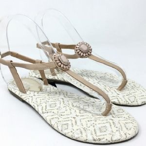 Mixit Fashion Beaded Thong Sandals